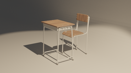 Asia school style desk and chair preview image